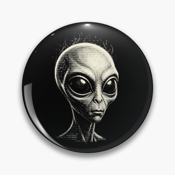 Artikelvorschau, ASCII-Alienkopf – Außerirdische Kunst entworfen und verkauft von d247.