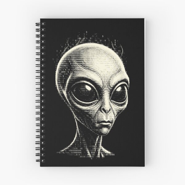 Item preview, Ascii Alien Head Extraterrestrial Art designed and sold by d247.
