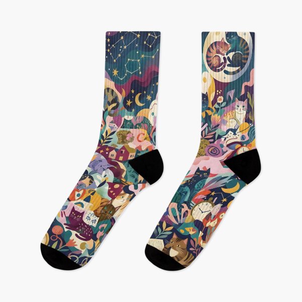 Item preview, Cosmic Celestial Cats Magical Universe Pattern designed and sold by Herodestroyer.