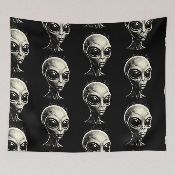 Item preview, Ascii Alien Head Extraterrestrial Art designed and sold by d247.