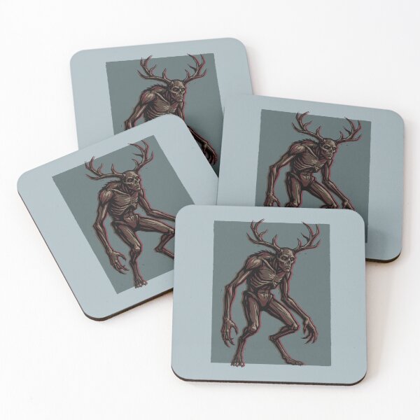 Item preview, Wendigo Cryptid Antlered Forest Monster Dark Horror Graphic designed and sold by KiwiRider.