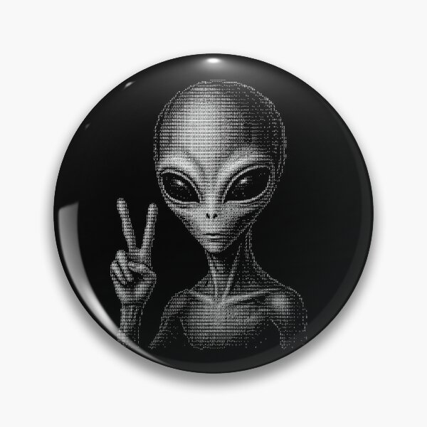 Item preview, Alien Peace Sign Ascii Extraterrestrial Art designed and sold by d247.