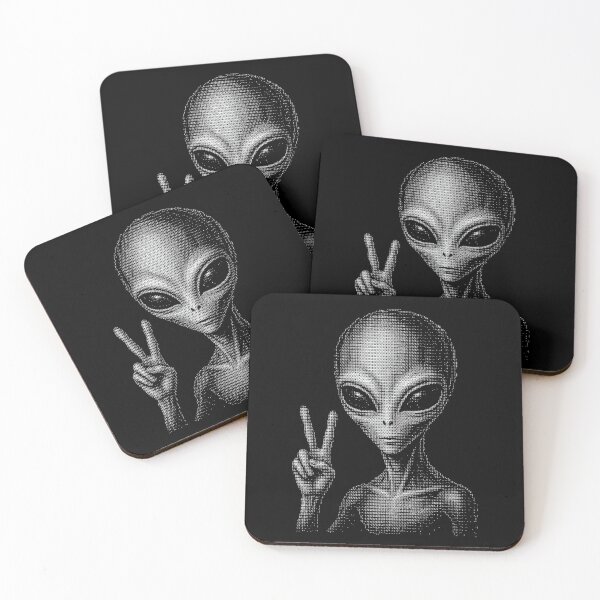 Item preview, Alien Peace Sign Ascii Extraterrestrial Art designed and sold by d247.