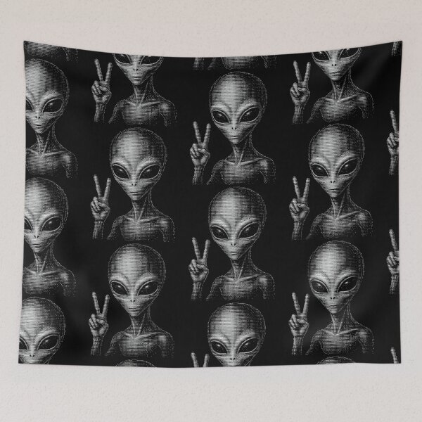 Item preview, Alien Peace Sign Ascii Extraterrestrial Art designed and sold by d247.