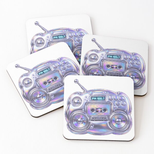 Artikelvorschau, Puffy Chrome Retro Boombox entworfen und verkauft von Teeny Quities.