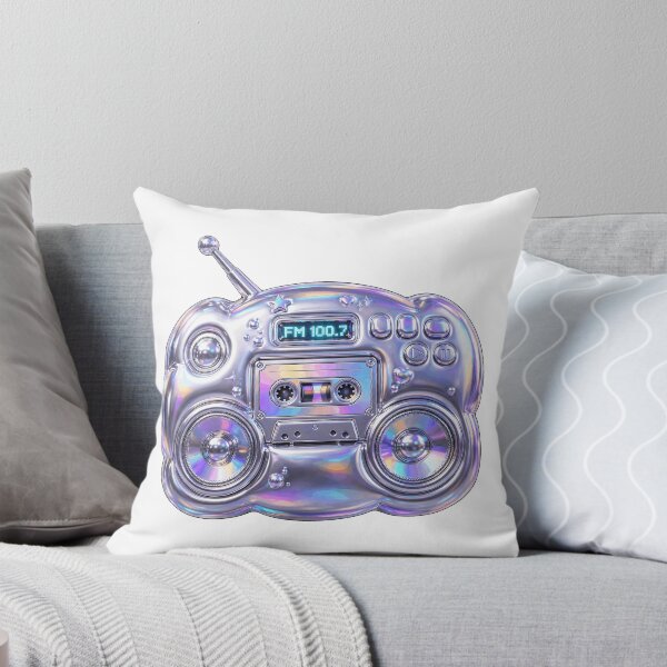 Item preview, Puffy Chrome Retro Boombox designed and sold by Teeny Quities.