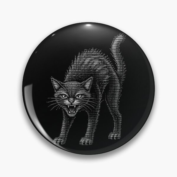 Item preview, Hissing Cat Ascii Art Retro Feline Programmer designed and sold by d247.