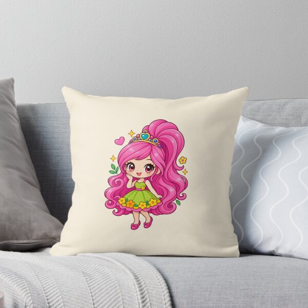 Item preview, Petal Princess – Pink Hair Kawaii Chibi Girl designed and sold by Tiger Mochi Club.