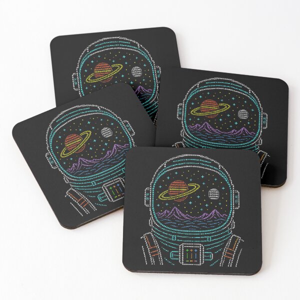 Item preview, Cosmic Ascii Art Astronaut Helmet Space View designed and sold by d247.