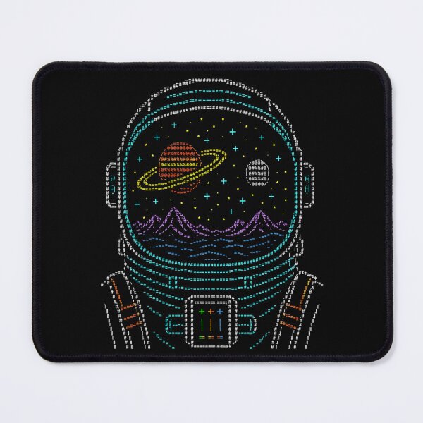 Item preview, Cosmic Ascii Art Astronaut Helmet Space View designed and sold by d247.