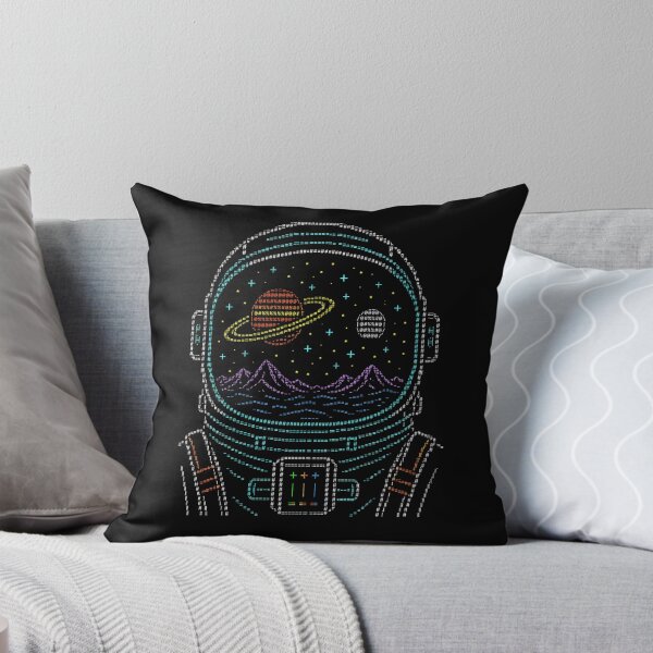 Item preview, Arte ASCII cósmico Casco de astronauta Vista espacial designed and sold by d247.