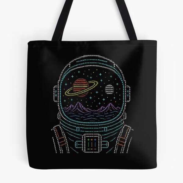 Item preview, Cosmic Ascii Art Astronaut Helmet Space View designed and sold by d247.