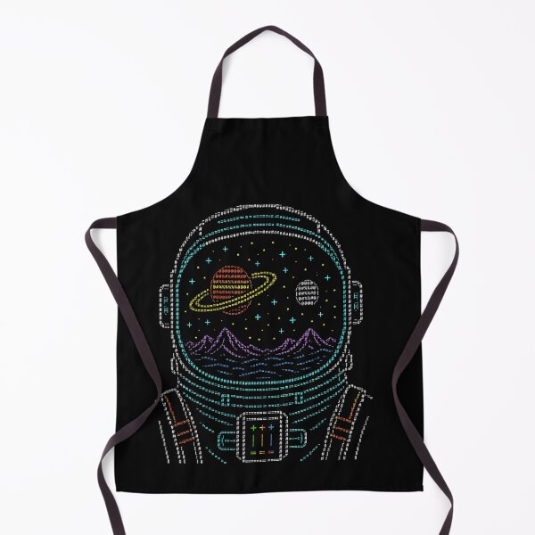 Item preview, Cosmic Ascii Art Astronaut Helmet Space View designed and sold by d247.