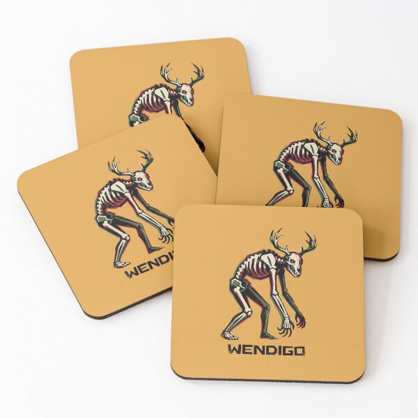 Item preview, Wendigo Skeleton Cryptid Deer Skull Forest Monster Graphic designed and sold by KiwiRider.