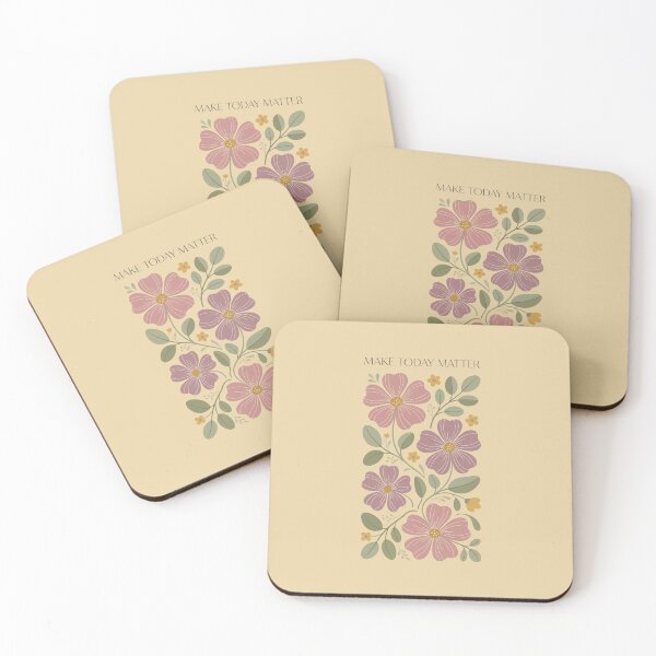 Item preview, Make Today Matter Floral Botanical Folk Art Vintage Quote designed and sold by Indraokta22.