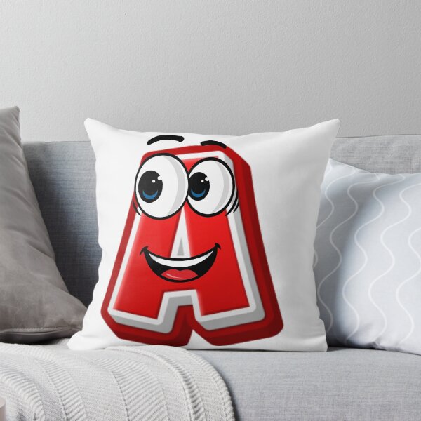 Item preview, Letter A Cute Cartoon Initial - Happy Expression Character designed and sold by ImaginARTDesign.