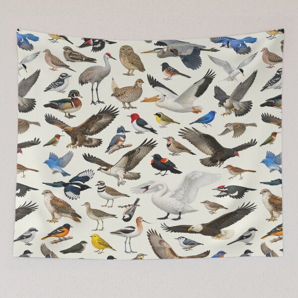 Item preview, Native Birds of South Dakota Retro Identification Chart designed and sold by kakarikihill.