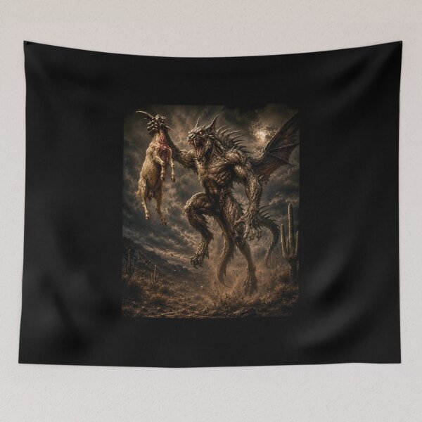 Item preview, El Chupacabra Legend - Desert Cryptid Creature Artwork designed and sold by Apex & Anthem .