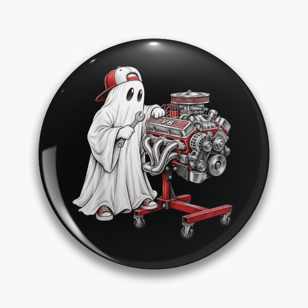Item preview, Ghost Mechanic V8 Engine Spooky Car Enthusiast Halloween designed and sold by haitrieuic96.