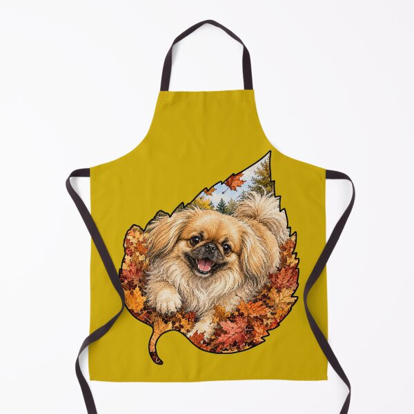 Item preview, Fall Pekingese Playing In Autumn Leaves designed and sold by Lion and Lamb Design.