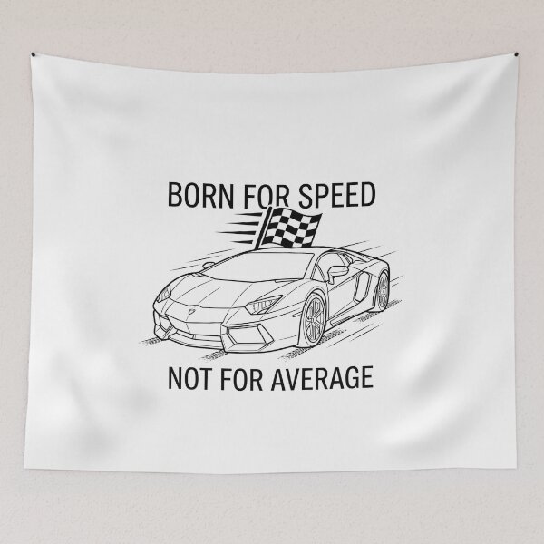 Item preview, Born For Speed Not For Average Supercar designed and sold by InkBlvd.