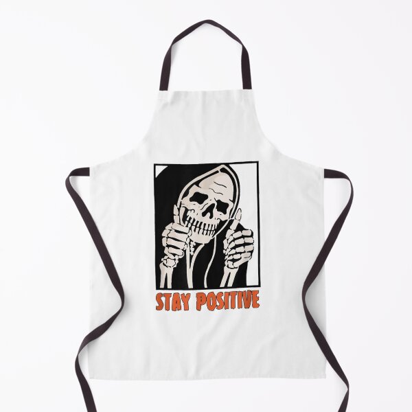 Item preview, stay positive skeleton thumbs up spooky halloween designed and sold by JeannieAsules12.
