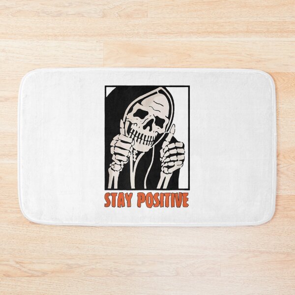 Item preview, stay positive skeleton thumbs up spooky halloween designed and sold by JeannieAsules12.
