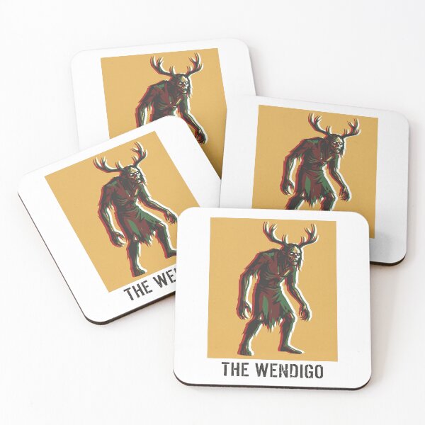 Item preview, The Wendigo Cryptid Deer Antlers Dark Horror Poster designed and sold by KiwiRider.