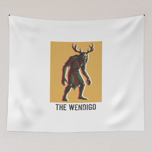 Item preview, The Wendigo Cryptid Deer Antlers Dark Horror Poster designed and sold by KiwiRider.
