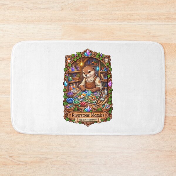 Item preview, Riverstone Mosaics | Magical Woodland Craft Otter | Nature Stone Art designed and sold by MrDev.