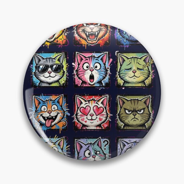 Item preview, 12 Cat Emotions Graffiti Art T-Shirt designed and sold by PlengPoomofArts.
