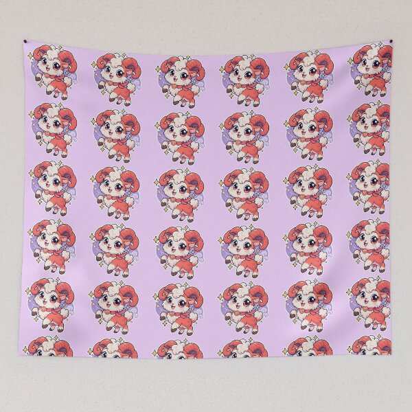 Item preview, Aries Zodiac – Cute Kawaii Star Sign Character Sticker designed and sold by Digitalcpy.