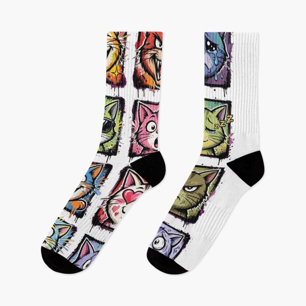 Item preview, 12 Cat Emotions Graffiti Art T-Shirt designed and sold by PlengPoomofArts.