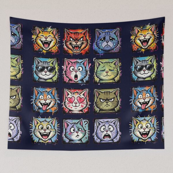 Item preview, 12 Cat Emotions Graffiti Art T-Shirt designed and sold by PlengPoomofArts.