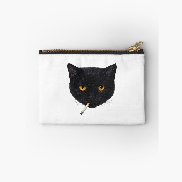 Item preview, smoking cat vintage black cat retro 90s designed and sold by JeannieAsules12.
