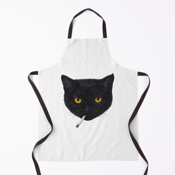 Item preview, smoking cat vintage black cat retro 90s designed and sold by JeannieAsules12.