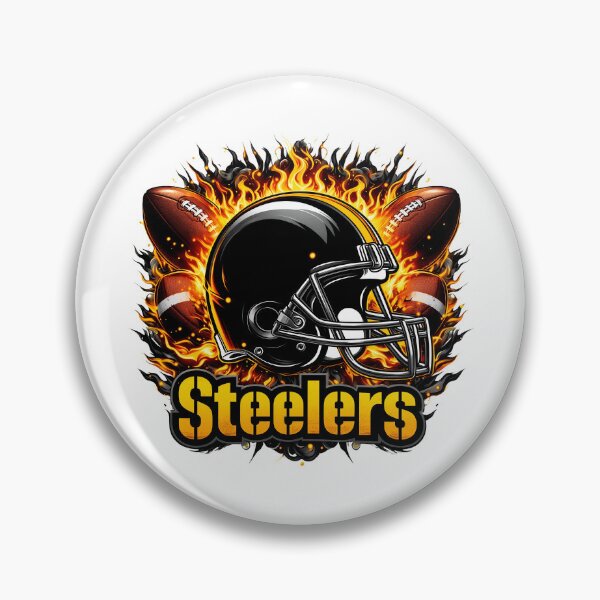 Item preview, Flaming Black Helmet Steelers Football Graphic designed and sold by MelanieJo85965.