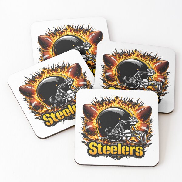 Item preview, Flaming Black Helmet Steelers Football Graphic designed and sold by MelanieJo85965.