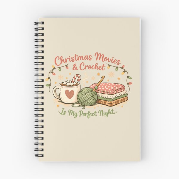 Item preview, Christmas Movies Crochet Perfect Night Cozy Yarn Crafter Hobby Homebody Winter Holiday Vibes designed and sold by Velustro Shop.