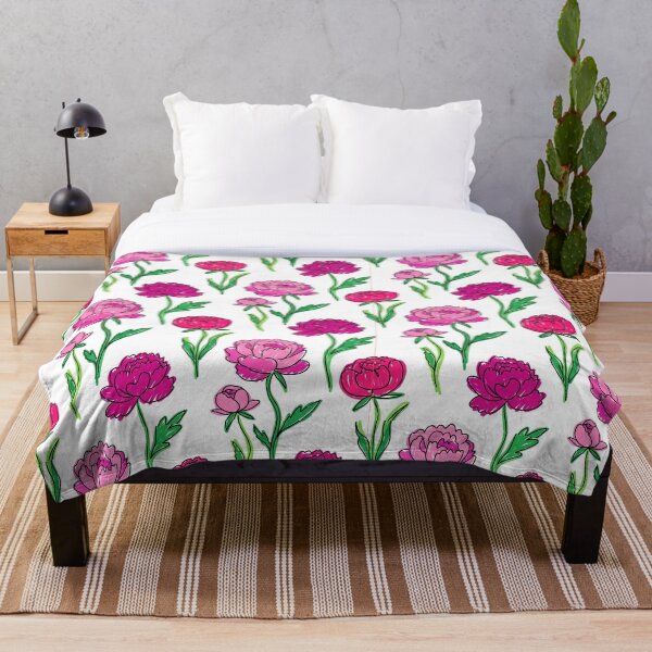 Artikelvorschau, Rosa Pfingstrosen mit Blumenmuster entworfen und verkauft von FurryFantasy.