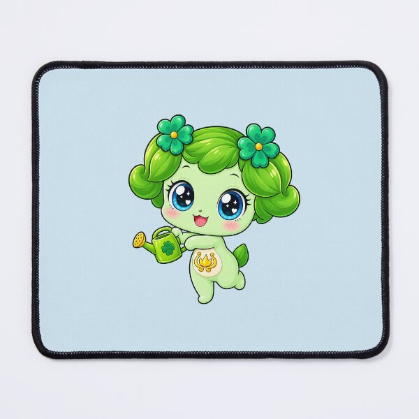 Item preview, Clover Cutie – Sparkle Pals Green Kawaii Character designed and sold by Tiger Mochi Club.
