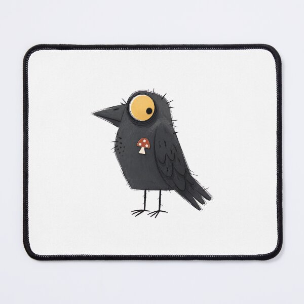 Item preview, Crow with Mushroom Brooch designed and sold by The-Art-of-D.