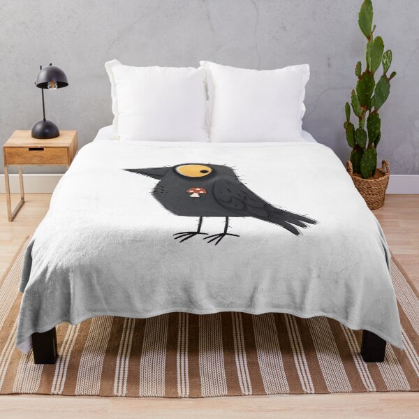 Item preview, Crow with Mushroom Brooch designed and sold by The-Art-of-D.