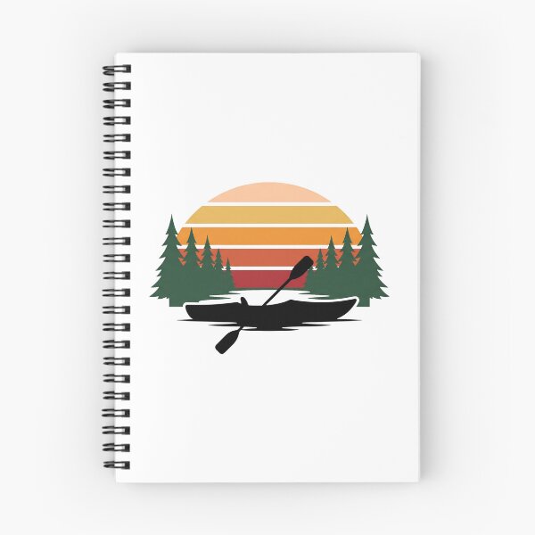 Item preview, Retro Kayak Canoe Silhouette Calm Lake Vintage Sunset Art designed and sold by pattman.