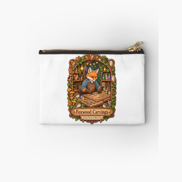 Item preview, Foxwood Carvings | Woodland Fox Woodcarver | Artisan Frames & Nature Lore designed and sold by MrDev.