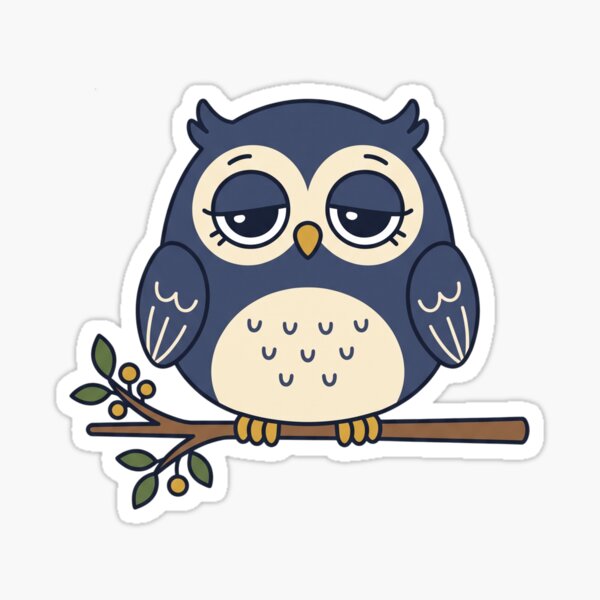 Item preview, Sleepy Owl on Branch designed and sold by MoguStudio.