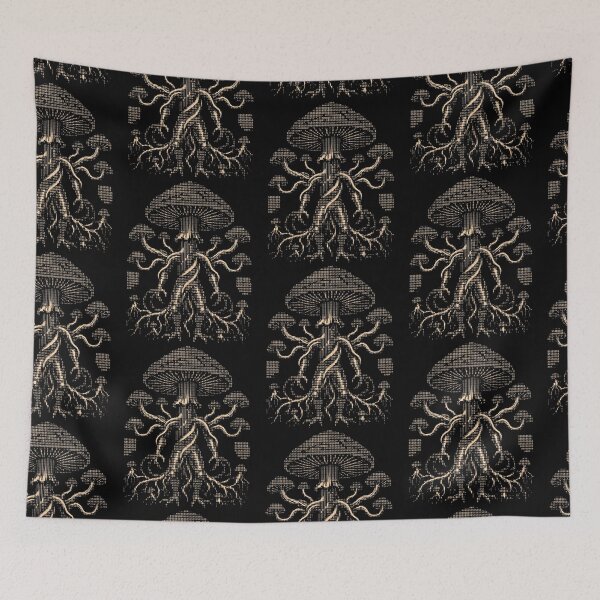 Item preview, Abstract Ascii Art Mushroom Fungi Roots designed and sold by d247.