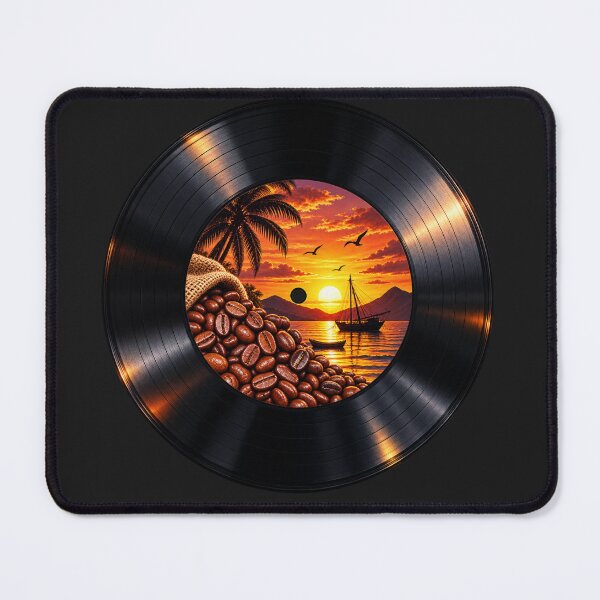 Item preview, Vintage Vinyl Record Coffee Sunset designed and sold by Hari Arts.