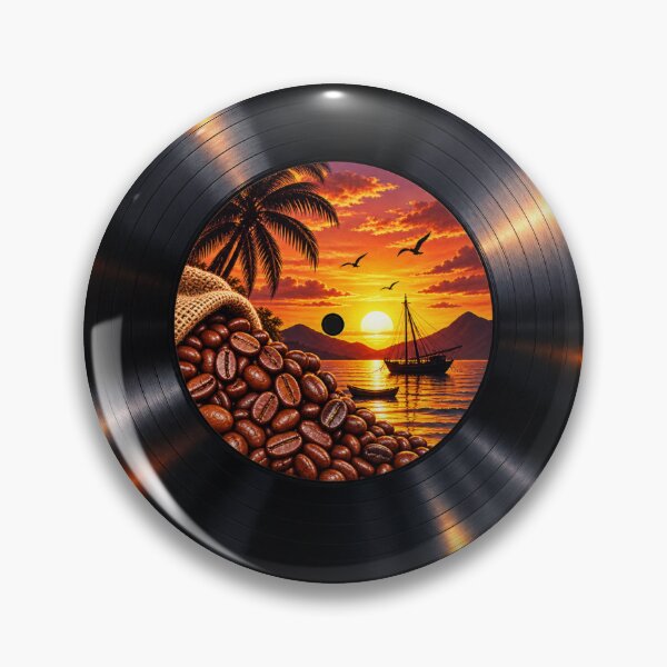 Item preview, Vintage Vinyl Record Coffee Sunset designed and sold by Hari Arts.