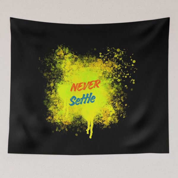 Item preview, Never Settle – Bold Paint Splatter Motivational Design designed and sold by CREATIVE HIVE.